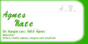 agnes mate business card